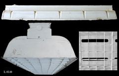 Light, 4' fluorescent, white hood, w/ hinged ice cube tray diffuser, stock number L-0140