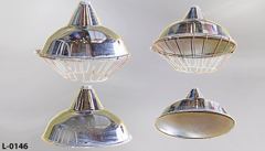 Light, China hat, 16"diameter, chrome, teardrop, stock number L-0146