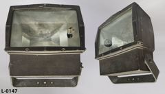 Light, flood, exterior, rectangular, brown, 18"w x 10"d x 19"t, stock number L-0147