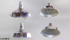 Light, China hat, 18"diameter, chrome, w/ 2 tier tapered neck, stock number L-0158-2