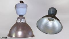 Light, warehouse bay, 22" diameter, grey ballast box, glass lens, stock number L-0166