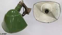 Light, flood, exterior, squared green shade w/ corners, w/ swivel, stock number L-0187