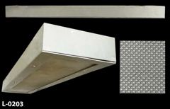 Light, 4' fluorescent, flush mount metal box, w/ plastic lens, 49"w x, stock number L-0203