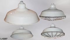 Light, China hat, 18"diameter, white w/short cap, stock number L-0207