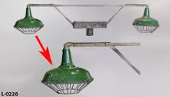 Light, China hat, 18"diameter, dual, on 80" long bar, w/ 4" diam slot, stock number L-0226
