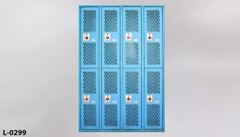 Locker, expanded metal, 2 tier, 12"w x 16"d x 75"t, stock number L-0299