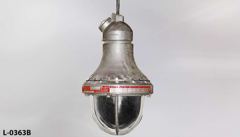 Light, hazardous location, incandescent, hanging, globe is 6"diam. x, stock number L-0363b