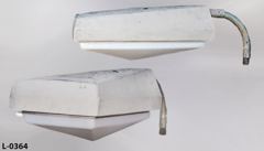 Light, street lamp, wall mount, fiberglass body, w/ plastic lens, 90°, stock number L-0364