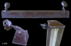 Light, 4' fluorescent, billboard, dark brown box w/ (2) brackets and, stock number L-0365
