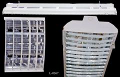 Light, 4' fluorescent, vented hood, white w/chrome reflector panel, stock number L-0367