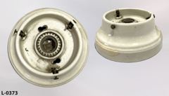 Light, ceramic base fixture, 3"t 7"dia tapers to 4"dia, stock number L-0373