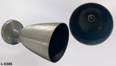 Light, wall mount, aluminum cone shade, 11"t, stock number L-0386