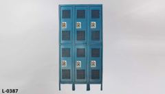 Locker, expanded metal, 2 tier, w/ feet, 12"w x 18"d x 78"t, stock number L-0387