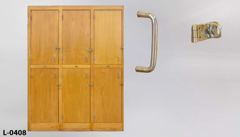 Locker, wood, 2 tier, 12"d x 72"t, stock number L-0408