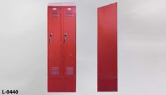 Locker, single door, slope top, on casters, 12"w x 18"d x 73"t, stock number L-0440