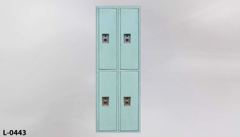 Locker, 2 tier, flat top, w/ recessed combination locks, 12"w x 15"d, stock number L-0443