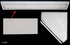 Light, 4' fluorescent, angled wall/ceiling mount, white metal w, stock number L-0456