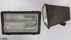 Light, flood, exterior, brown box, w/ mounting bracket, 16"w x 5"d x, stock number L-0461