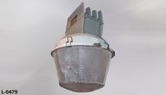 Light, warehouse bay, 15" diameter x 10"t glass shade/bowl, stock number L-0479