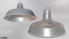 Light, China hat, 17"diameter, aluminum, w/ vented socket cap, stock number L-0483