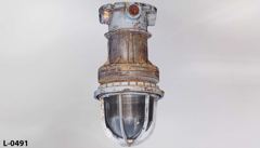 Light, hazardous location, incandescent, flush mount, globe is, stock number L-0491