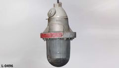Light, hazardous location, incandescent, hanging, globe is 5"diam. x, stock number L-0496