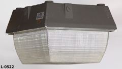 Light, ceiling mount, brown w/ plastic lens, 12"w x 12"d x 9"t, stock number L-0522