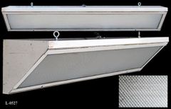 Light, 4' fluorescent, angled wall/ceiling mount, white metal w, stock number L-0527