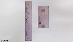 Locker Doors, 3 tier, w/ combination locks, 12"w x 72"t, stock number L-0681