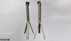 Muffler/Exhaust Pipe Stands, grey metal, 31"t, stock number M-0015b