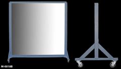 Mirror, dance studio, castered, frame is 77"w x 76"t, mirror is 70"w, stock number M-0018b