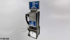 Pay Phone, wall mount, period, touchtone, 9"w x 5"d x 23"t (including, stock number P-0016a