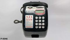 Pay Phone, countertop, black, touchtone, 8"w x 9"d x 10"t, stock number P-0046