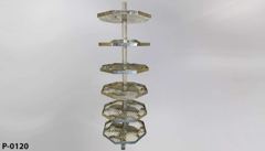Parts carousel, floor stand, stainless steel, 6 tier, 24"w x 24"d x, stock number P-0120