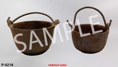 Melting pot, w/ handle, stock number P-0218