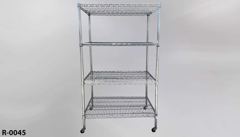 Rack, metro, w/ 4 shelves, castered, 36"w x 24"d x 64"t, stock number R-0045