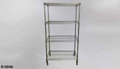 Rack, metro, w/ 4 shelves, castered, 36"w x 18"d x 72"t, stock number R-0046