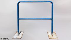 Rail, metal, 43"w x 43"t, w/ (2) 10"sq feet, stock number R-0150c
