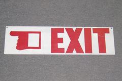 Sign-EXIT, <, stock number S-0131