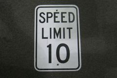 Sign-Speed Limit 10, metal, black/white, 12"w x 18"t, stock number S-0161