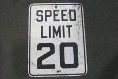 Sign-Speed Limit 20, metal, blk/wht, 18"w x 24"t, stock number S-0172