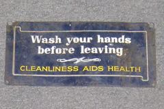 Sign-Wash your hands before leaving..., stock number S-0229