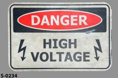 Sign-Danger High Voltage, stock number S-0234