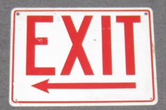 Sign-Exit, 14"w x 10"t, stock number S-0262