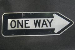 Sign-ONE WAY, stock number S-0266