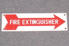 Sign-Fire Extinguisher, plastic, 14"w x 4"t, stock number S-0359