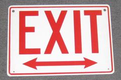 Sign-Exit <, stock number S-0386