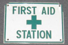 Sign-First Aid + Station, stock number S-0397