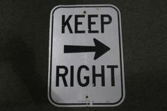 Sign-Keep Right, stock number S-0409
