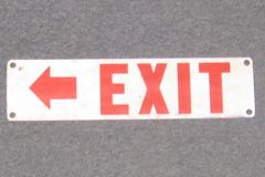 Sign-Exit <, stock number S-0419